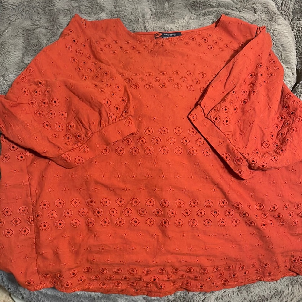 Reddish Brown Indigo Poppy blouse.